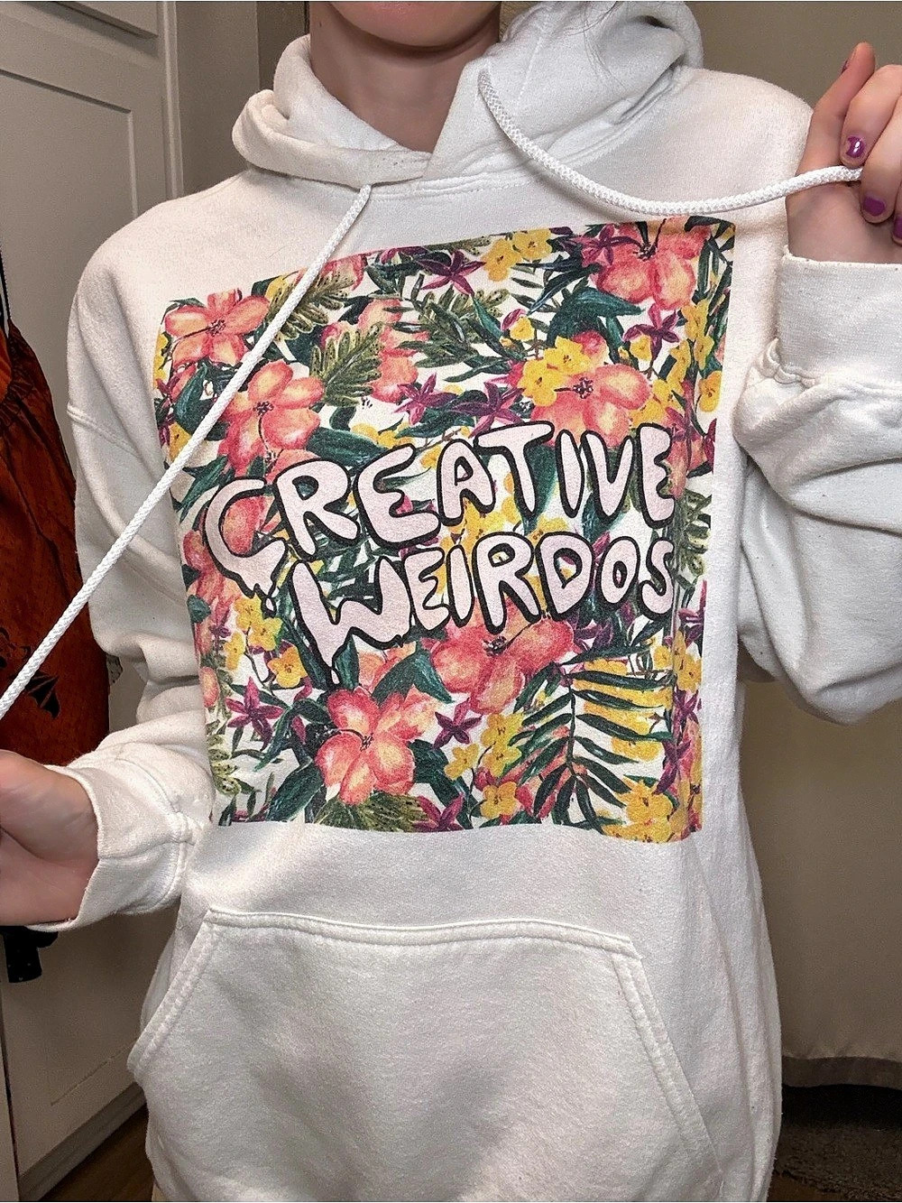 Creative Wierdos urban Hawaii Tropical Flower Hybiscus Floral Graphic Hoodie Hu